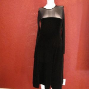 ganni black velvet dress